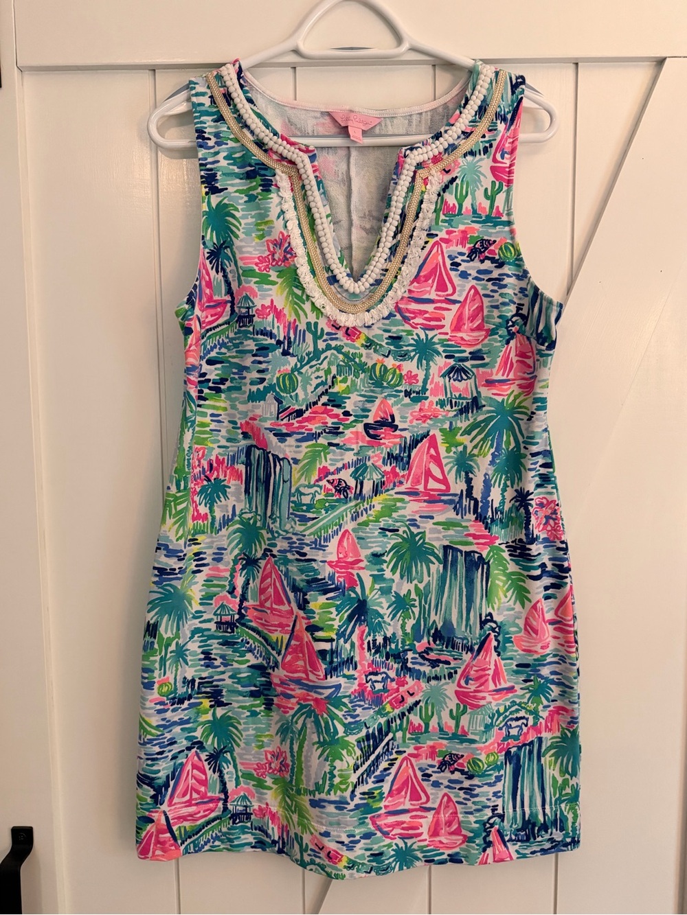 Lilly Pulitzer Multi Salt in the Air V-Neck Mini Dress